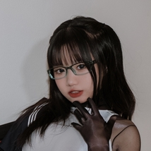 双马尾连体黑丝展示泳衣