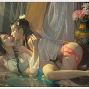 双模网红美少女云溪溪x奶桃写真朦胧美的1V1.3G古典妹子摄影师棒作品