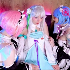 精选百合、cos、拉姆、雷姆和艾米莉亚1v1.9g