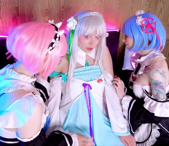 精选百合、cos、拉姆、雷姆和艾米莉亚1v1.9g