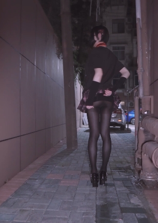 放飞自我伪娘曦曦10月新片T恤jk裙1080p视频1v+266mb