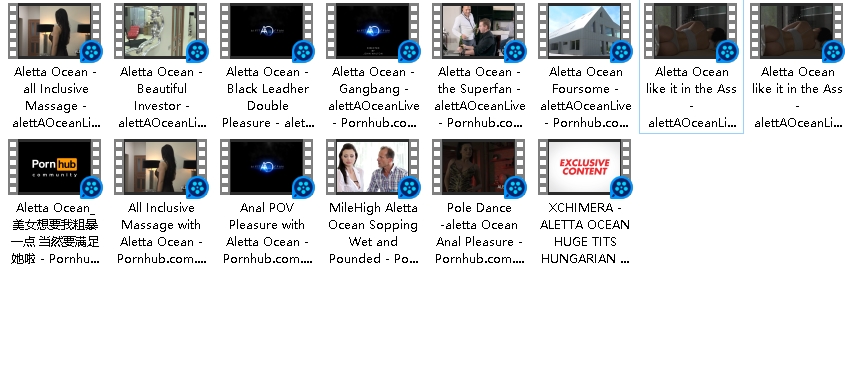 自行打包P站大罩杯胖臀艳星AlettaOcean合集16V2.67G百度云资源