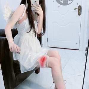YELUSHE芊芊天使芭蕾裙，白色学生袜翅膀，白皙肤色，VIP私人定制，收藏精品