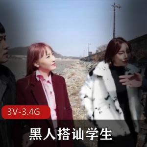 黑白反差：岛国大学生被黑人搭讪学生无保护进入合集，3V，3.4G，全高清